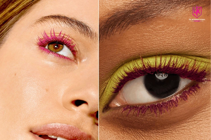 Burgundy and Colored Mascara