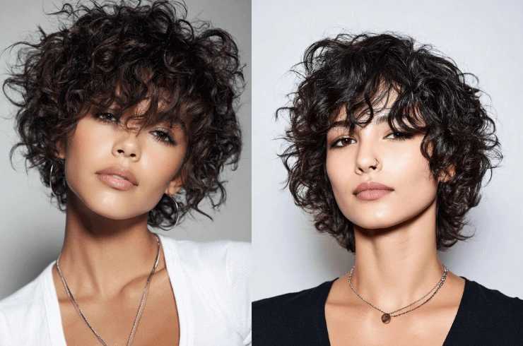 Short Curly Fringe Cut